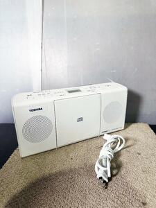 ★ 中古★TOSHIBA/東芝　CUTEBEAT　CDラジオ　ステレオ　オーディオ機器　ホワイト【TY-C24】DMJN