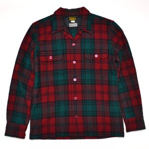 Levis × WOOLRICH リーバイス ウールリッチ 別注 ヴィンテージ ウール チェック シャツ Mサイズ コラボ 60705-0010 メンズ レッド M998415