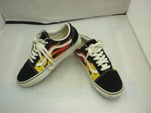 【VANS】バンズ　オフザウォール　レディススニーカー　ファイアー柄　スウェード×キャンバス　24cm　SY02-DQN