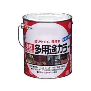 アサヒペン 油性多用途カラー 1.6L 黄色