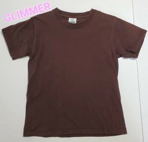 GLIMMER グリマー トムス 男の子 女の子 半袖 Tシャツ 茶色 無地 140 150 シンプル オシャレ トップス （ 大人 メンズ レディース S ）