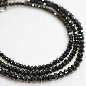 美品!!20.0ct!!＊K18WG天然ブラックダイヤモンドネックレス＊u 約5.0g 約47.0cm necklace black diamond jewelry EA5/EA8