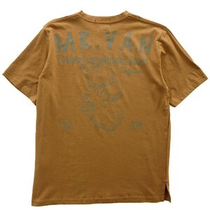 新品 ミスターヴァン 24年春夏 ブックス プリント カットソー M 茶 【VA1742008_18】 MR.VAN メンズ 半袖 丸首 Tシャツ ブランド コットン