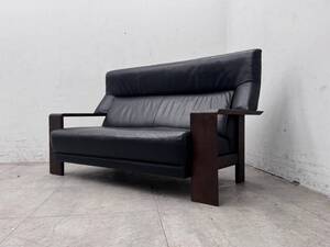 T6395☆美品☆カリモク☆karimoku☆チターノ☆Chitano☆本革☆レザー☆ダンテ☆2PSOFA☆