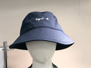 【agnes　b】アニエスベー　ハット　ネイビー　キャンバス　Mサイズ（約58cm）　SY02-FVV