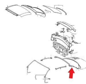 未使用 純正 レクサス SC430 UZZ40 2005/08 - 2010/07 リヤ リムーバブルルーフ ウェザーストリップ モール ゴム ラバー L0073-1