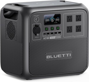 BLUETTI ポータブル電源 AC180 1152Wh/1800W 60分満充電 大容量 APP遠隔操作 UPS機能 電力リフト機能 エコモード機能 パススルー機能 