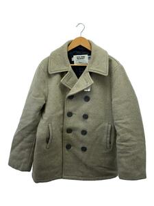 Schott◆ピーコート/40/ウール/グレー/USA製/PEA JACKET