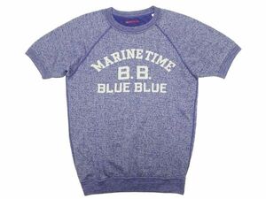 ★ブルーブルー★半袖スウェットシャツ2/MハリウッドランチマーケットBLUE BLUE HRMメンズスエットシャツトレーナーTシャツ