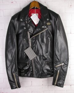 LFJ25843 Lewis Leathers ルイスレザー 391T ライトニング ダブル ライダースジャケット ホースハイド タイトフィット ブラック 38 未使用