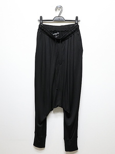 SALE30%OFF/JULIUS・ユリウス/RAYON/SILK JERSEY TROUSERS8/BLACK・1