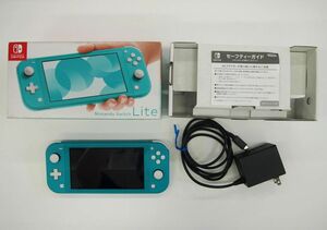 C9517 動作確認済/ Nintendo Switch Lite / ニンテンドースイッチライト 本体 HDH-001 ターコイズ 箱 アダプター付