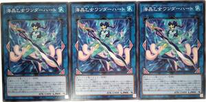 【遊戯王】海晶乙女ワンダーハート 3枚セット ノーマル リンク