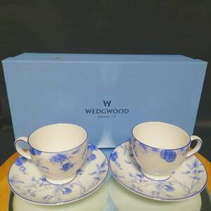 未使用◇自宅保管 ウェッジウッド ブループラム カップ＆ソーサー リー WEDGEWOOD