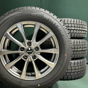 新品タイヤ★ 新品ホイール★ 205/60R16 ダンロップ スタッドレス 4本セット ノア ヴォクシー ステップワゴン アクセラ プリウスα