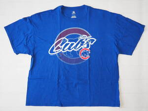 ☆送料無料☆ GENUINE MERCHANDISE USA直輸入 古着 MLB メジャーリーグ CHICAGO CUBS シカゴ・カブス Tシャツ メンズ 3XL ブルー 中古 即決