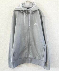 adidas　アディダス　ドライ素材　プルオーバーパーカー　フーディ　Hoodie　レディース　Lサイズ　グレー