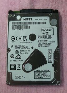 HGST 2.5インチ HDD 500GB 7mm 使用時間 25,888H