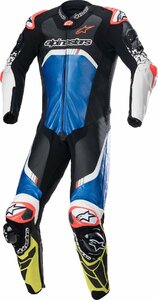 サイズ US 40 / EU 50 - ブラック/ブルー/イエローフローレセント - ALPINESTARS アルパインスターズ GP Tech スーツ v4