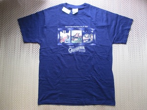 新品 値札付き★DL Tシャツ／2001年 ディズニー カリフォルニアアドベンチャー グランドオープン L 紺／DCA アメリカ ヴィンテージ