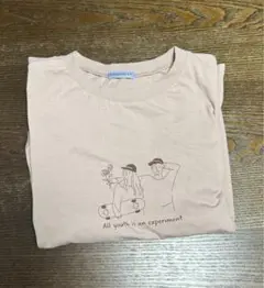 ビーアメント VEHEMENT.. イラスト付きピンクTシャツ 半袖