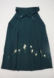 cherry★a2779lz★卒業の思い出作り★着用可★訳アリ★卒服コレクション/女性 袴/卒業式/はかま★緑系 刺繍 Japanese【中古品/ポり】