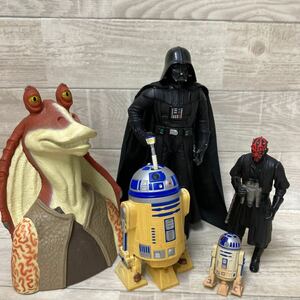 A653 スターウォーズ フィギュア5体セット ダース・ヴェイダー R2-D2 アプローズ社製 ジャージャービングス(貯金箱) ダースモール ソフビ