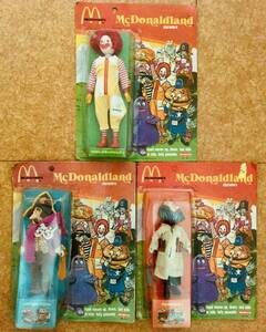 ★マクドナルド McDonald’s★Remco レムコ★キャラクタードール３体★ロナルド プロフェッサー キャプテンクロック★ビンテージ