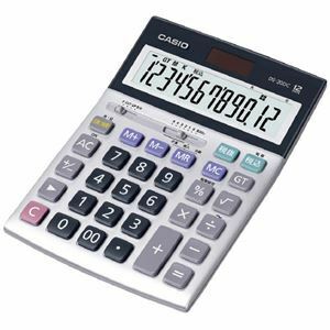 【新品】(まとめ) カシオ計算機 実務電卓 DS-20DC-N デスクサイズ12桁 シルバー 〔×2セット〕