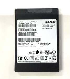 K6050134 SanDisk SATA 128GB 2.5インチ SSD 1点【中古動作品】