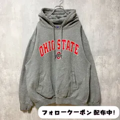 古着 used　CHAMPS OHIO STATE　オハイオ大学　長袖カレッジ刺繍パーカー　グレー　オーバーサイズ