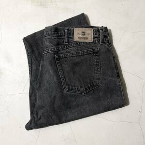 00s ニカラグア製 Wrangler ラングラー 976T1CB ブラック デニムパンツ 黒 40×30 検 ヴィンテージ 古着 バギーパンツ フェードブラック