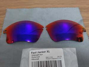 処分価格！！★オークリー ファストジャケットXL用 カスタム偏光レンズ MIDNIGHT SUN Color Polarized 新品 Oakley Fast Jacket XL