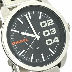 DIESEL ディーゼル エアロノーティック 腕時計 DZ1370 クオーツ ラウンド ブラック シルバー コレクション 箱付 電池交換済み 動作確認済み