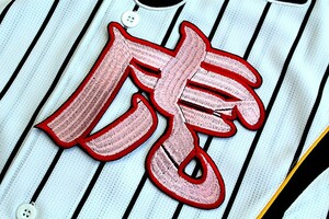 送料無料 特大 虎 文字 刺繍 ワッペン 桃赤 阪神 タイガース 応援 ユニフォーム に★