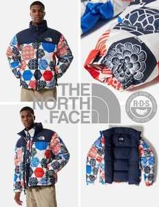 新品限定 XSサイズ THE NORTH FACE PRINT NUPTSE DOWN JKT 700フィルダウン ノースフェイス ヌプシ ダウン ジャケット 和柄総柄