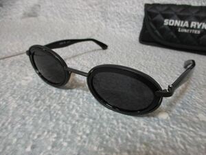 ○35 送料無料 SONIA RYKIEL ソニアリキエル 7509 00 cat3 サングラス 黒系 中古