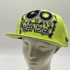 KO446□NEW ERA ニューエラ KENZO ケンゾー 59FIFTY 7-3/8 58.7cm フラットバイザー キャップ 帽子 イエロー