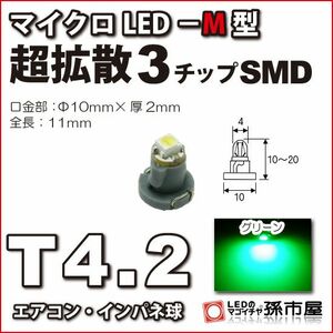 LED 孫市屋 LCM5-G T4.2-マイクロLED-M型-SMD-緑