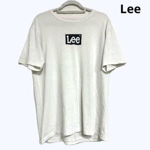 Lee ボックス　ロゴ Tシャツ ホワイト　半袖　サイズＬ　リー