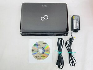 E23 美品 通電確認済み FUJITSU 富士通 LIFEBOOK ミニノートパソコン MH20/C FMVM20CAB3 ノートPC ノートパソコン モカブラック