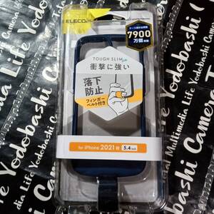 ELECOM iPhone 13 mini TOUGH SLIM LITE フィンガーベルト ネイビー 強じんな耐久性としなやかな弾力性 耐衝撃性能備えながら薄型軽量設計