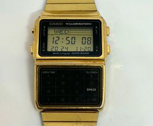 カシオ データバンク DBC-611GE 電池交換済み ゴールド CASIO ビンテージ