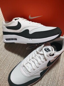 新品 定価21250 NIKE GOLF AIR MAX 1 86 OG 28.5cm ナイキ ゴルフ エアマックス スパイク ゴルフシューズ ホワイト ブラック 防水 2023年