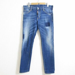 美品 18SS DSQUARED2 ディースクエアード Slim Jean ストレッチ デニムパンツ ジーンズ 48 インディゴ