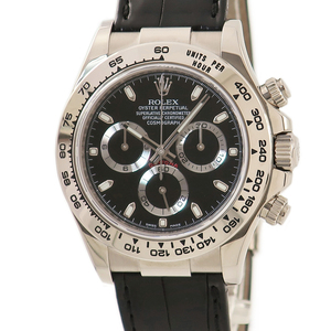 【3年保証】 ロレックス コスモグラフ デイトナ 116519 ランダム番 K18WG無垢 黒 自動巻き メンズ 腕時計