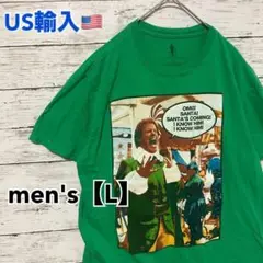 ●T201【US輸入】クルーネック半袖Tシャツ グリーン系 men