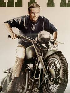 ★大脱走★ドイツ劇場限定公開時１シート★スティーブ・マックイーン★激レア★独自イラスト★The Great Escape★Steve McQueen★