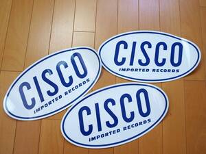 CISCO RECORDS シスコ 大 ステッカー レア！希少！3枚セット レコード ヒップホップ テクノ ハウス レゲエ EDM R&B トランス 送料無料