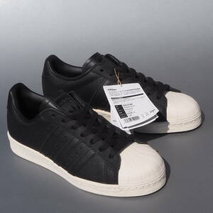 デッド!! 新品 US 8 / 26cm 限定カラー 21年 adidas スーパースター 82 superstar 82 黒 シボ革 天然皮革 替えの紐なし